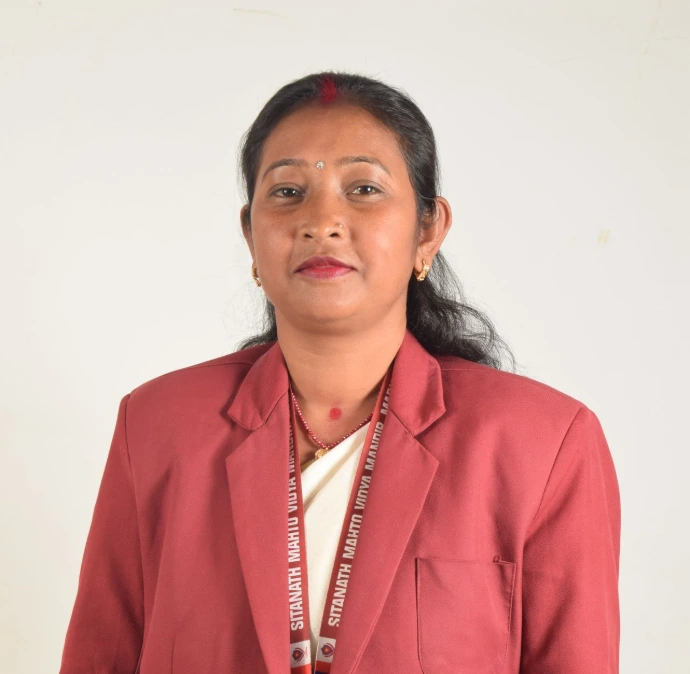 नाम - ललीता महतो  दायित्व - अध्यक्ष, नामांकन समिति  अर्हता - Intermediate (Arts), D.El.Ed and 12 Years of Teaching Experience
